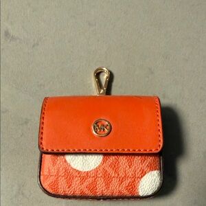 Michael Kors Orange and White Key Holder